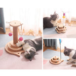 MZP01 Giradischi in legno massello Cat Toys Tiragraffi per gatti divertenti durevoli, specifica:, Double-layer Small, Three-layer Large, Two-layer Scratching Post, Mint Balls 2-layer Turntable, Mint Balls 3-layer Turntable, Mint Balls Pillar Turntable ...