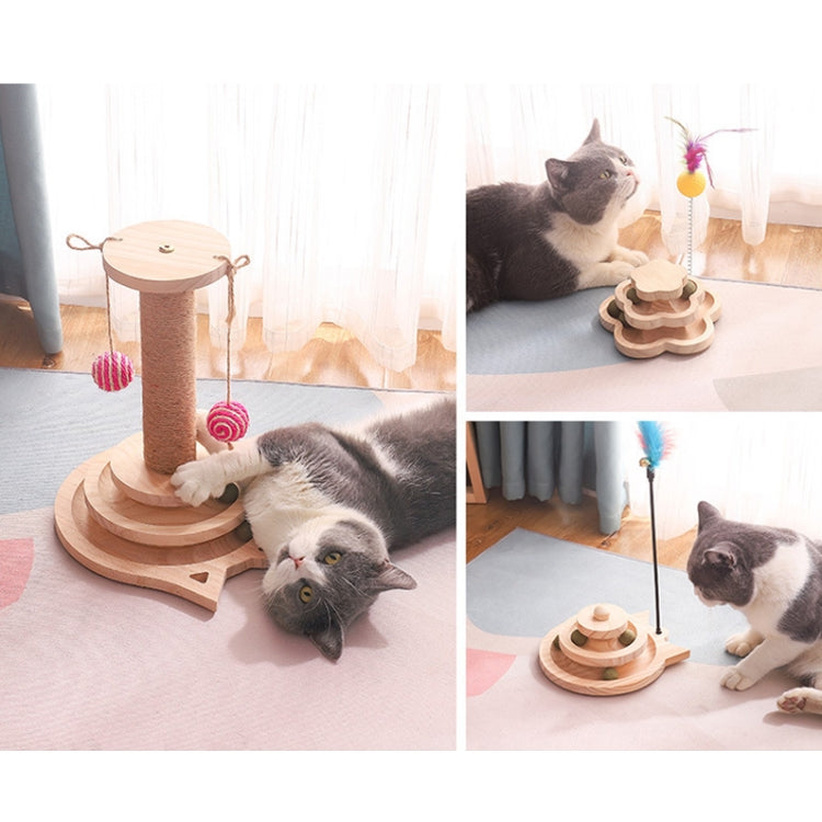 MZP01 Giradischi in legno massello Cat Toys Tiragraffi per gatti divertenti durevoli, specifica:, Double-layer Small, Three-layer Large, Two-layer Scratching Post, Mint Balls 2-layer Turntable, Mint Balls 3-layer Turntable, Mint Balls Pillar Turntable ...