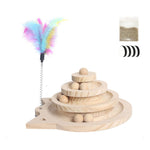 MZP01 Giradischi in legno massello Cat Toys Tiragraffi per gatti divertenti durevoli, specifica:, Double-layer Small, Three-layer Large, Two-layer Scratching Post, Mint Balls 2-layer Turntable, Mint Balls 3-layer Turntable, Mint Balls Pillar Turntable ...