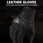 GHOST RACING GR-ST06 Touch Screen traspirante Guanti da moto in pelle da equitazione Guanti da locomotiva anticaduta, M, L, XL, XXL