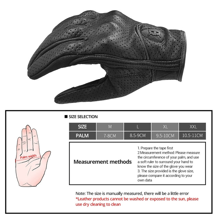 GHOST RACING GR-ST06 Touch Screen traspirante Guanti da moto in pelle da equitazione Guanti da locomotiva anticaduta, M, L, XL, XXL