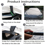 Giacca per auto Cintura antivento Indumento esterno Corda di fissaggio Anti-Forte Vento Ispessimento Cintura fissa per auto fissa regolabile, 2 PCS / Set