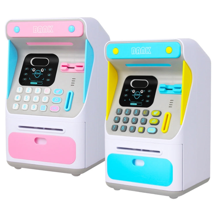8010 Riconoscimento Facciale Simulato Bancomat Salvadanaio Salvadanaio Automatico Salvadanaio Sicuro Salvadanaio,Stile:, Pink, Blue, Rechargeable Version Pink, Rechargeable Version Blue