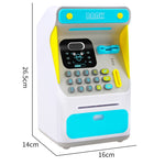 8010 Riconoscimento Facciale Simulato Bancomat Salvadanaio Salvadanaio Automatico Salvadanaio Sicuro Salvadanaio,Stile:, Pink, Blue, Rechargeable Version Pink, Rechargeable Version Blue