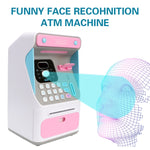 8010 Riconoscimento Facciale Simulato Bancomat Salvadanaio Salvadanaio Automatico Salvadanaio Sicuro Salvadanaio,Stile:, Pink, Blue, Rechargeable Version Pink, Rechargeable Version Blue