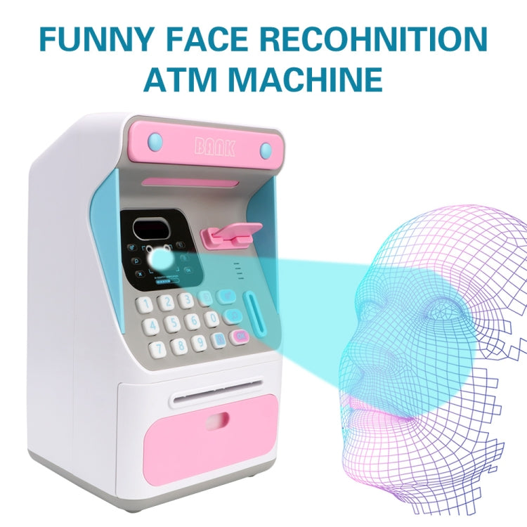 8010 Riconoscimento Facciale Simulato Bancomat Salvadanaio Salvadanaio Automatico Salvadanaio Sicuro Salvadanaio,Stile:, Pink, Blue, Rechargeable Version Pink, Rechargeable Version Blue