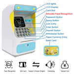 8010 Riconoscimento Facciale Simulato Bancomat Salvadanaio Salvadanaio Automatico Salvadanaio Sicuro Salvadanaio,Stile:, Pink, Blue, Rechargeable Version Pink, Rechargeable Version Blue