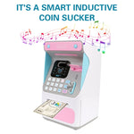 8010 Riconoscimento Facciale Simulato Bancomat Salvadanaio Salvadanaio Automatico Salvadanaio Sicuro Salvadanaio,Stile:, Pink, Blue, Rechargeable Version Pink, Rechargeable Version Blue