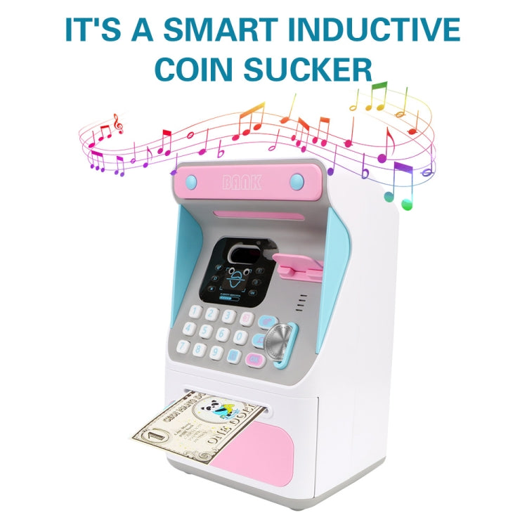8010 Riconoscimento Facciale Simulato Bancomat Salvadanaio Salvadanaio Automatico Salvadanaio Sicuro Salvadanaio,Stile:, Pink, Blue, Rechargeable Version Pink, Rechargeable Version Blue