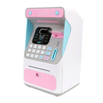 8010 Riconoscimento Facciale Simulato Bancomat Salvadanaio Salvadanaio Automatico Salvadanaio Sicuro Salvadanaio,Stile:, Pink, Blue, Rechargeable Version Pink, Rechargeable Version Blue