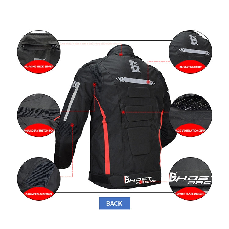 Giacca moto Ghost Racing GR-Y07 panno 600D Oxford