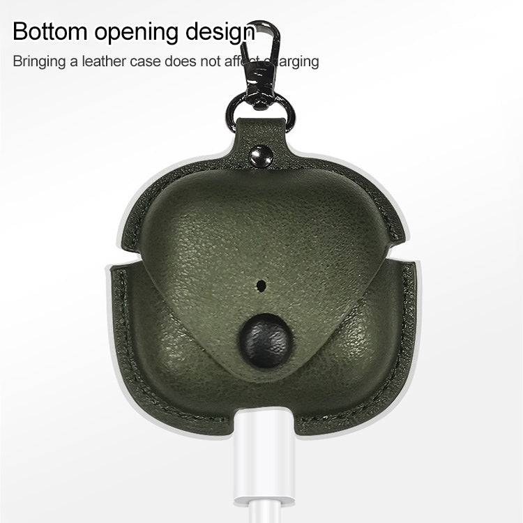 Custodia in pelle PU per AirPods 3 con fibbia metallica