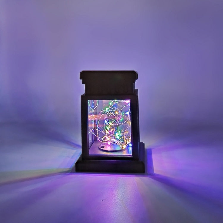 Lanterna solare LED con filo di rame e luce colorata