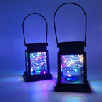 Lanterna solare LED con filo di rame e luce colorata