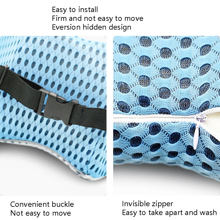 Forniture per auto Supporto lombare Memory Foam Schienale per auto Cuscino lombare Cuscino del sedile Cuscino lombare, 4D Grid Blue, 4D Grid Light Gray, 4D Grid Dark Gray, 4D Grid Black, Deep Gray+Light Gray, Blue+Light Gray, Green+Light Gray          ...