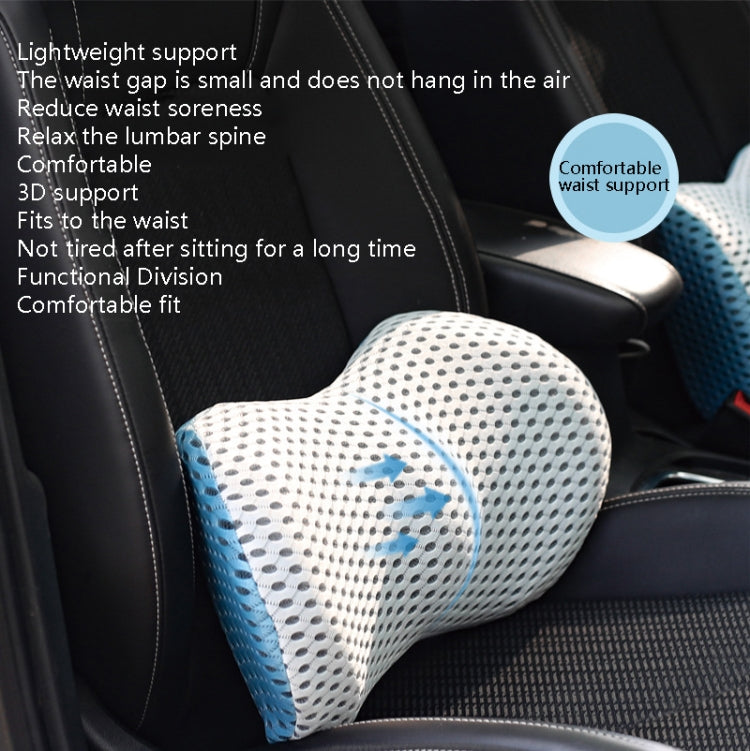 Forniture per auto Supporto lombare Memory Foam Schienale per auto Cuscino lombare Cuscino del sedile Cuscino lombare, 4D Grid Blue, 4D Grid Light Gray, 4D Grid Dark Gray, 4D Grid Black, Deep Gray+Light Gray, Blue+Light Gray, Green+Light Gray          ...