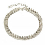 Cavigliera donna in acciaio inossidabile regolabile 28cm