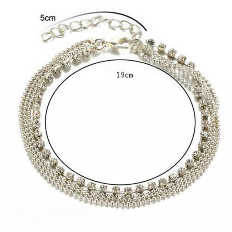 Cavigliera donna in acciaio inossidabile regolabile 28cm