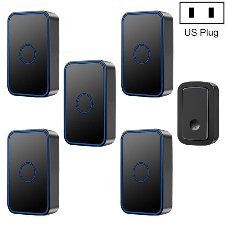 CACAZI A19 1 Per 5 campanello musicale wireless senza batteria, 1 For 5 US, 1 For 5 EU, 1 For 5 UK