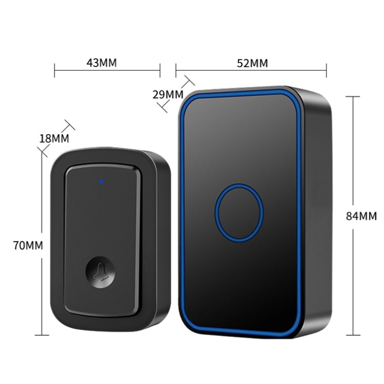 CACAZI A19 1 Per 5 campanello musicale wireless senza batteria, 1 For 5 US, 1 For 5 EU, 1 For 5 UK