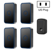 CACAZI A19 1 Per 4 campanelli musicali wireless senza batteria, 1 For 4 US, 1 For 4 EU, 1 For 4 UK