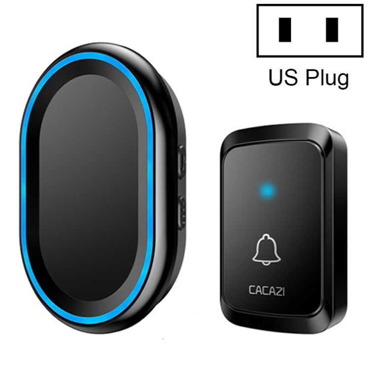 CACAZI A80 1 Per 1 campanello musicale wireless senza batteria, US Plug, EU Plug, UK Plug