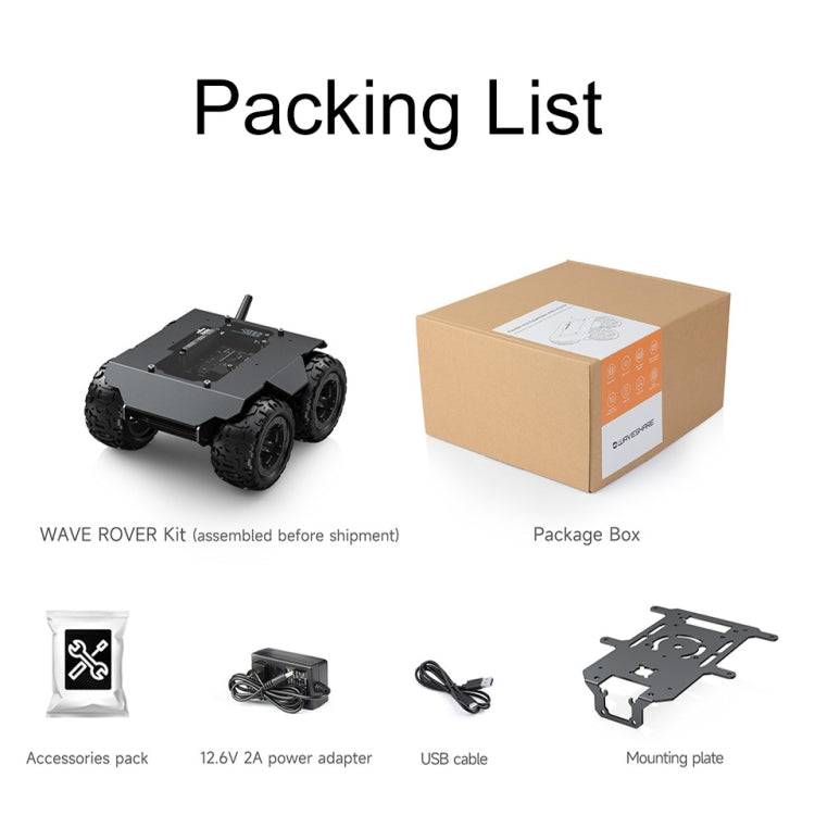 Waveshare WAVE ROVER Telaio robot mobile 4WD con ESP32