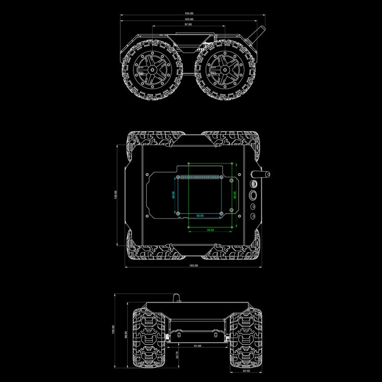 Waveshare WAVE ROVER Telaio robot mobile 4WD con ESP32