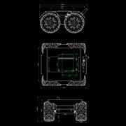 Waveshare WAVE ROVER Telaio robot mobile flessibile espandibile 4WD, modulo ESP32 integrato, US Plug, EU Plug, UK Plug