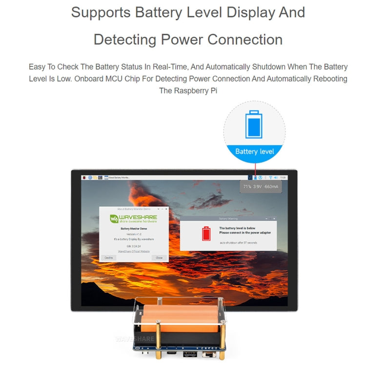 Waveshare UPS HAT per Raspberry Pi con connettore Pogo Pin