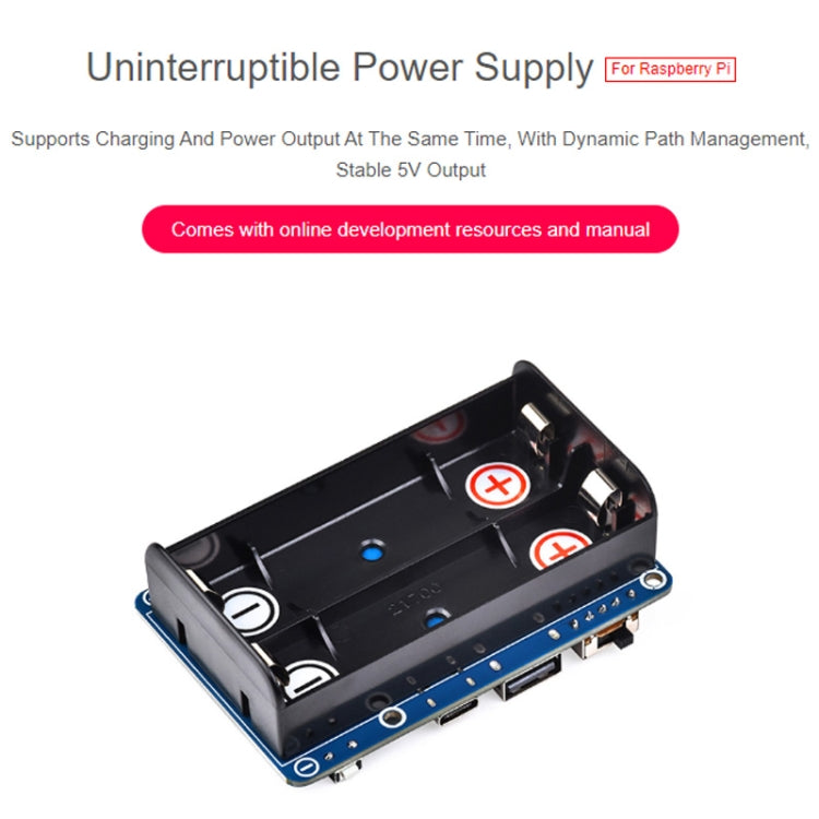 Waveshare UPS HAT per Raspberry Pi con connettore Pogo Pin