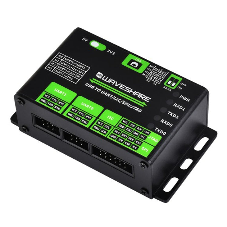 Convertitore USB a UART/I2C/SPI/JTAG 3,3/5 V Waveshare 25411