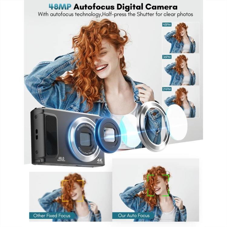 DC308 Telecamera digitale 4K HD con doppia fotocamera e zoom 16X