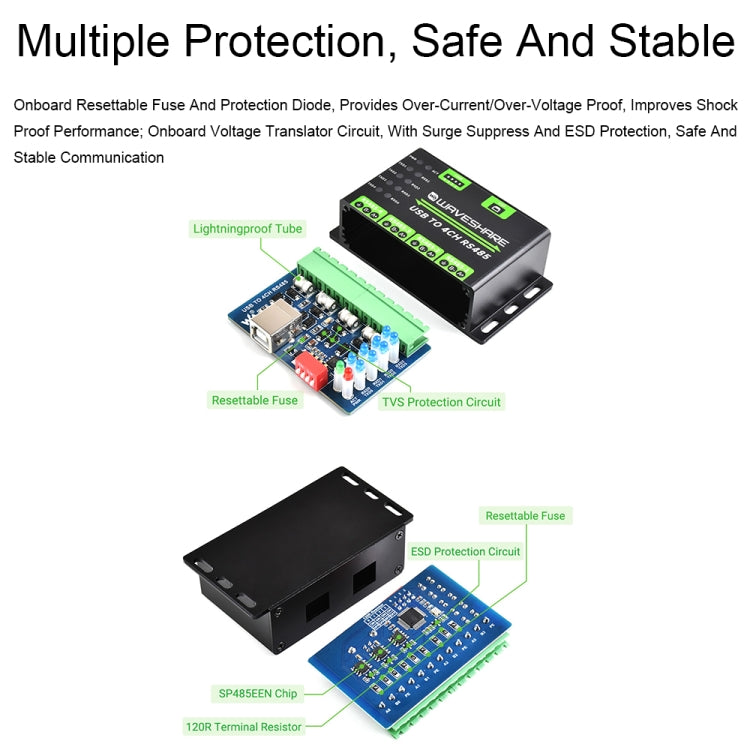 Convertitore USB a 4 canali RS485 Waveshare 25219