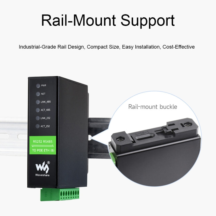 Waveshare server seriale Ethernet RS232 RS485 RJ45