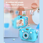 DC502 Fotocamera digitale per bambini con zoom 16X da 2,4 pollici e registrazione video 2,7K, Pink No Card, Yellow No Card, Blue No Card, Pink + 32G, Yellow + 32G, Blue + 32G