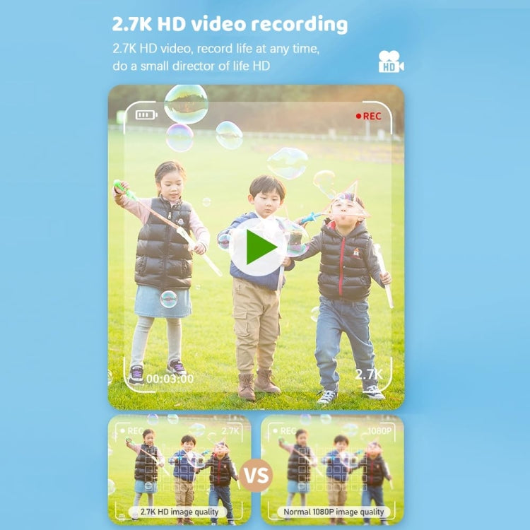 Fotocamera digitale per bambini con zoom 16X e video 2,7K