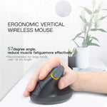 DELUX M618DB Mouse verticale wireless Bluetooth dual-mode a 6 tasti 1600 DPI RGB, M618DB(Bluetooth Version)