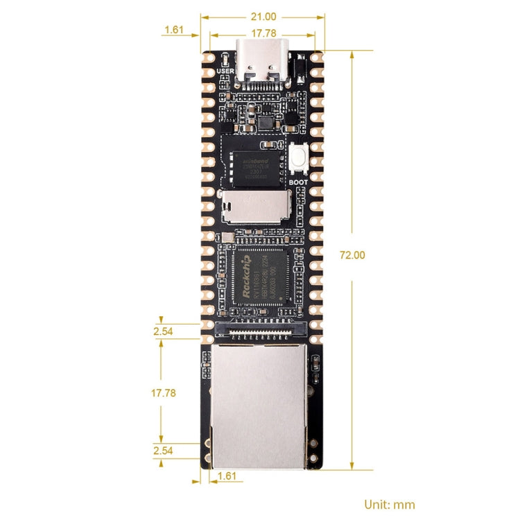 Scheda sviluppo micro Linux Waveshare LuckFox Pico Plus RV1103