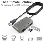 MB-103 USB 3.1 HUB drive-free a tre porte + scheda audio 7.1 Voice Changer Docking station ad alta velocità, lunghezza cavo: 1,2 m