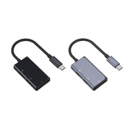 3 in 1 USB-C / Type-C maschio a 3,5 mm + PD 60 W femmina di ricarica e adattatore audio digitale