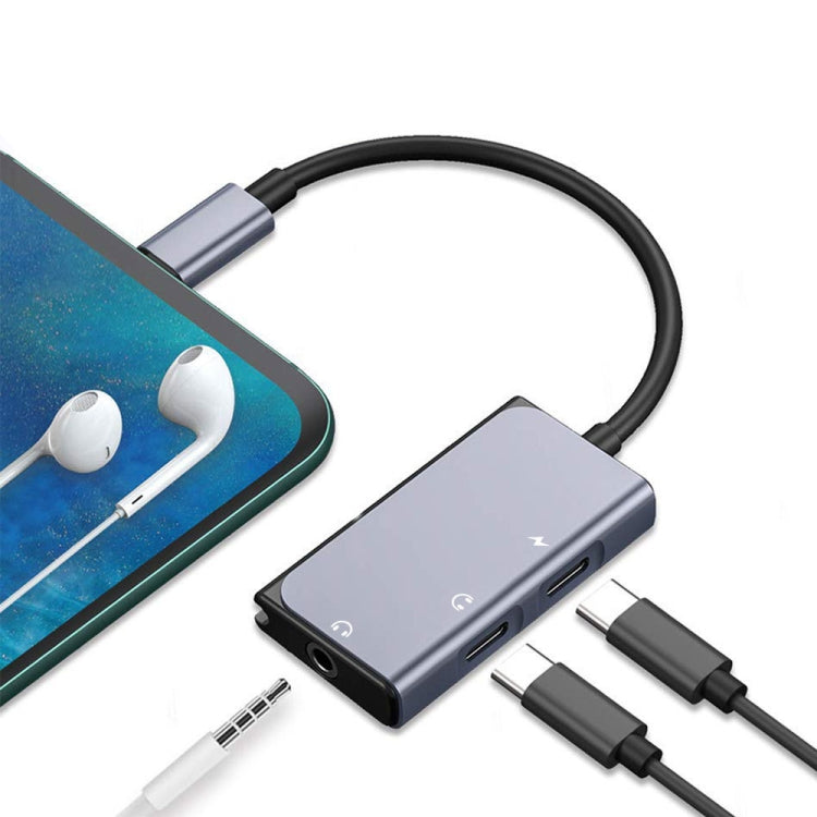 Adattatore 3 in 1 USB-C maschio a 3,5 mm con ricarica PD 60W