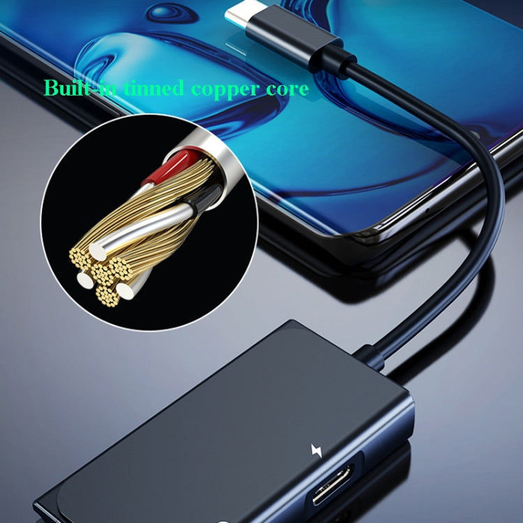 Adattatore 3 in 1 USB-C maschio a 3,5 mm con ricarica PD 60W