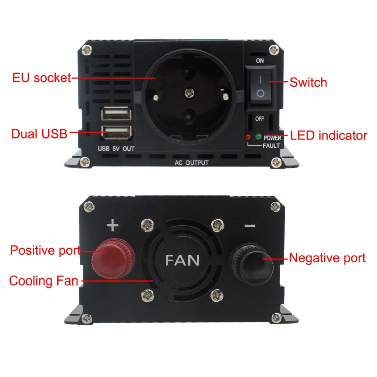 LCD Smart Home Car Inverter da 12V a 220V Convertitore di alimentazione, 1500W, 2000W, 2600W, 3000W