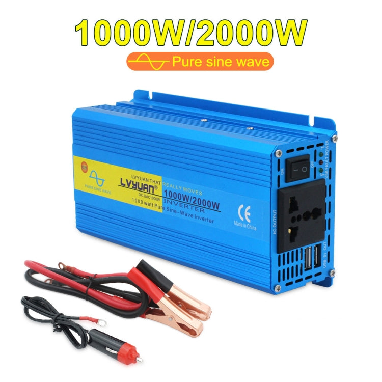 Inverter solare a onda sinusoidale pura LVYUAN 2000W per auto, 12V To 220V, 24V To 220V, 48V To 220V, 60V To 220V, 72V To 220V, 12V To 220V EU Plug, 12V To 220V UK Plug, 12V To 220V AU Plug, 12V To 110V US Plug