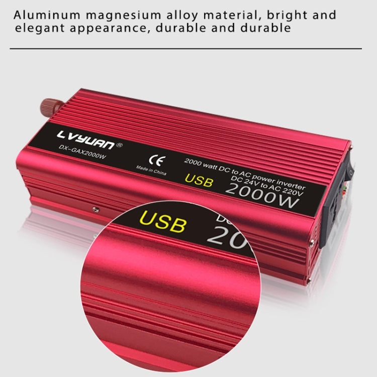 Convertitore di alimentazione USB doppio inverter per auto LVYUAN, 12V to 220V 1500W, 24V to 220V 1500W, 12V to 220V 1500W UK Plug, 12V to 220V 1500W AU Plug, 12V to 110V 1500W US Plug, 12V to 220V 2000W, 24V to 220V 2000W, 12V to 220V 2000W UK Plug   ...