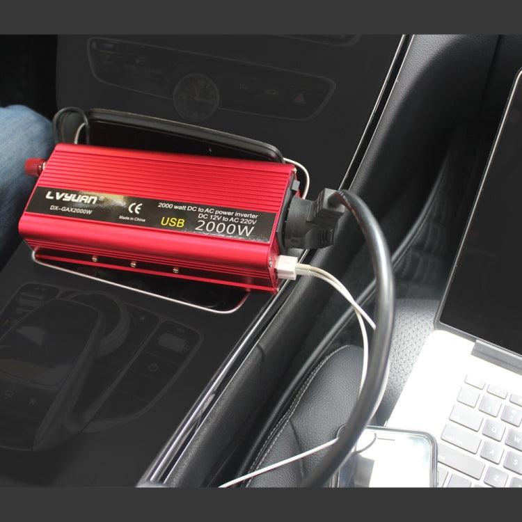 Convertitore di alimentazione USB doppio inverter per auto LVYUAN, 12V to 220V 1500W, 24V to 220V 1500W, 12V to 220V 1500W UK Plug, 12V to 220V 1500W AU Plug, 12V to 110V 1500W US Plug, 12V to 220V 2000W, 24V to 220V 2000W, 12V to 220V 2000W UK Plug   ...