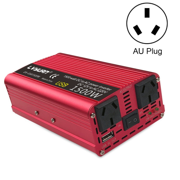 Convertitore di alimentazione USB doppio inverter per auto LVYUAN, 12V to 220V 1500W, 24V to 220V 1500W, 12V to 220V 1500W UK Plug, 12V to 220V 1500W AU Plug, 12V to 110V 1500W US Plug, 12V to 220V 2000W, 24V to 220V 2000W, 12V to 220V 2000W UK Plug   ...