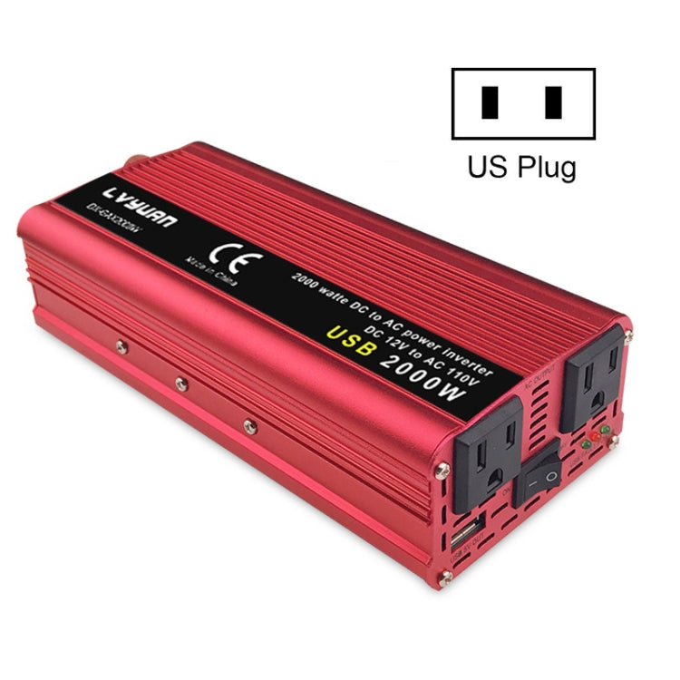 Convertitore di alimentazione USB doppio inverter per auto LVYUAN, 12V to 220V 1500W, 24V to 220V 1500W, 12V to 220V 1500W UK Plug, 12V to 220V 1500W AU Plug, 12V to 110V 1500W US Plug, 12V to 220V 2000W, 24V to 220V 2000W, 12V to 220V 2000W UK Plug   ...