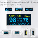 JZ-133R Pulsossimetro da dito Monitor della saturazione dell'ossigeno nel sangue a dito, Black, White